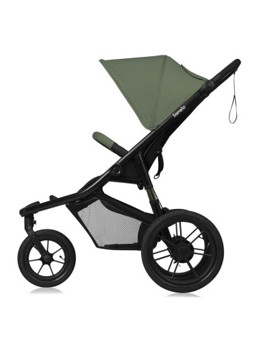 BN-LO-AZURA_GREEN_FOREST,Carucior sport, Lionelo, Azura, Cu 3 roti, Cu baldachin XXL impermeabil, Pliere compacta, Pana la 22 kg