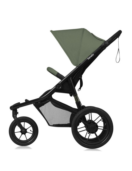 BN-LO-AZURA_GREEN_FOREST,Carucior sport, Lionelo, Azura, Cu 3 roti, Cu baldachin XXL impermeabil, Pliere compacta, Pana la 22 kg