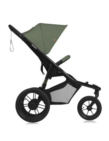 BN-LO-AZURA_GREEN_FOREST,Carucior sport, Lionelo, Azura, Cu 3 roti, Cu baldachin XXL impermeabil, Pliere compacta, Pana la 22 kg