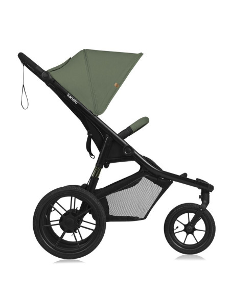 BN-LO-AZURA_GREEN_FOREST,Carucior sport, Lionelo, Azura, Cu 3 roti, Cu baldachin XXL impermeabil, Pliere compacta, Pana la 22 kg