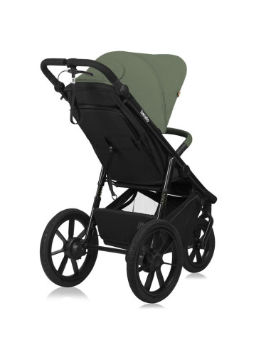 BN-LO-AZURA_GREEN_FOREST,Carucior sport, Lionelo, Azura, Cu 3 roti, Cu baldachin XXL impermeabil, Pliere compacta, Pana la 22 kg