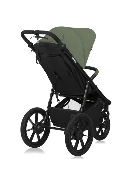 BN-LO-AZURA_GREEN_FOREST,Carucior sport, Lionelo, Azura, Cu 3 roti, Cu baldachin XXL impermeabil, Pliere compacta, Pana la 22 kg