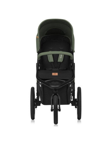 BN-LO-AZURA_GREEN_FOREST,Carucior sport, Lionelo, Azura, Cu 3 roti, Cu baldachin XXL impermeabil, Pliere compacta, Pana la 22 kg