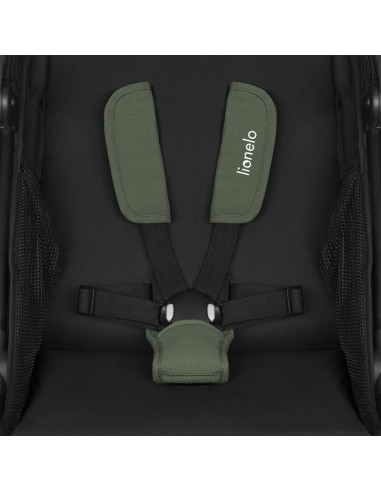 BN-LO-AZURA_GREEN_FOREST,Carucior sport, Lionelo, Azura, Cu 3 roti, Cu baldachin XXL impermeabil, Pliere compacta, Pana la 22 kg