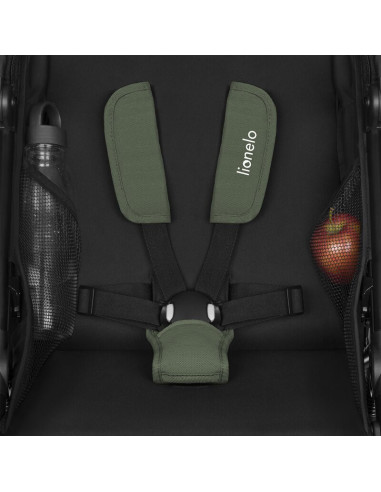 BN-LO-AZURA_GREEN_FOREST,Carucior sport, Lionelo, Azura, Cu 3 roti, Cu baldachin XXL impermeabil, Pliere compacta, Pana la 22 kg