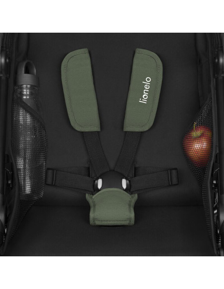 BN-LO-AZURA_GREEN_FOREST,Carucior sport, Lionelo, Azura, Cu 3 roti, Cu baldachin XXL impermeabil, Pliere compacta, Pana la 22 kg