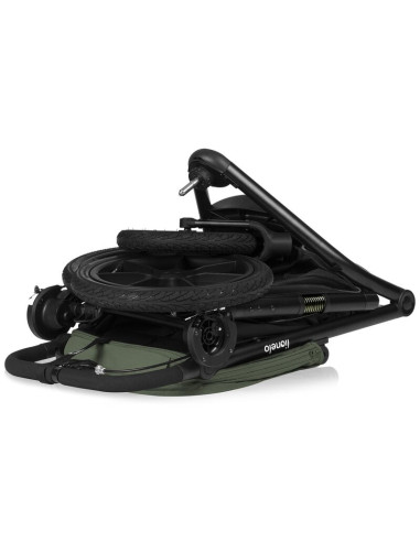 BN-LO-AZURA_GREEN_FOREST,Carucior sport, Lionelo, Azura, Cu 3 roti, Cu baldachin XXL impermeabil, Pliere compacta, Pana la 22 kg