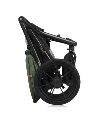 BN-LO-AZURA_GREEN_FOREST,Carucior sport, Lionelo, Azura, Cu 3 roti, Cu baldachin XXL impermeabil, Pliere compacta, Pana la 22 kg