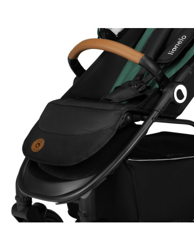 BN-LO-NATT_GREEN_EMERALD,Carucior sport, Lionelo, Natt, De la nastere, Cu accesorii si capotina XXL reglabila, 0 - 22 kg, Confor