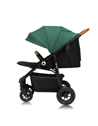 BN-LO-NATT_GREEN_EMERALD,Carucior sport, Lionelo, Natt, De la nastere, Cu accesorii si capotina XXL reglabila, 0 - 22 kg, Confor