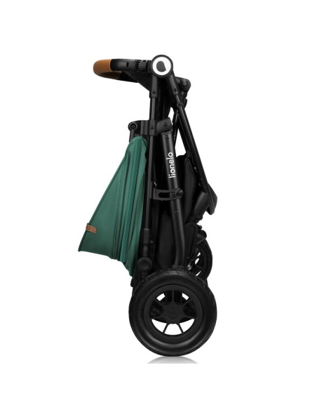 BN-LO-NATT_GREEN_EMERALD,Carucior sport, Lionelo, Natt, De la nastere, Cu accesorii si capotina XXL reglabila, 0 - 22 kg, Confor