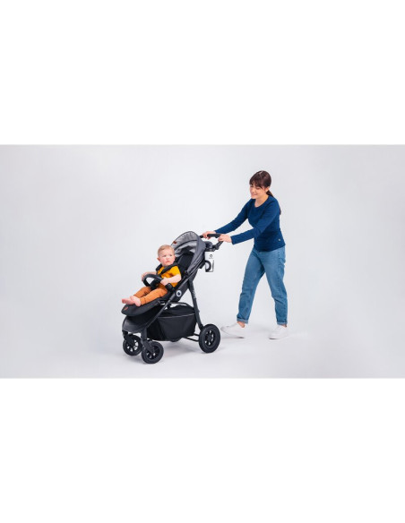 BN-LO-NATT_GREEN_EMERALD,Carucior sport, Lionelo, Natt, De la nastere, Cu accesorii si capotina XXL reglabila, 0 - 22 kg, Confor