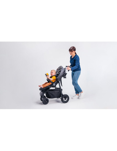 BN-LO-NATT_GREEN_EMERALD,Carucior sport, Lionelo, Natt, De la nastere, Cu accesorii si capotina XXL reglabila, 0 - 22 kg, Confor