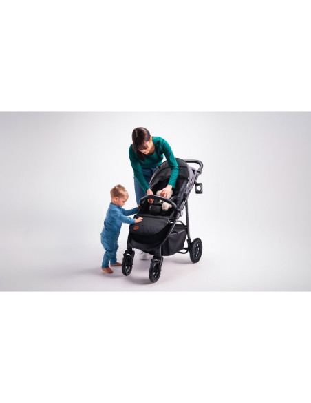 BN-LO-NATT_GREEN_EMERALD,Carucior sport, Lionelo, Natt, De la nastere, Cu accesorii si capotina XXL reglabila, 0 - 22 kg, Confor