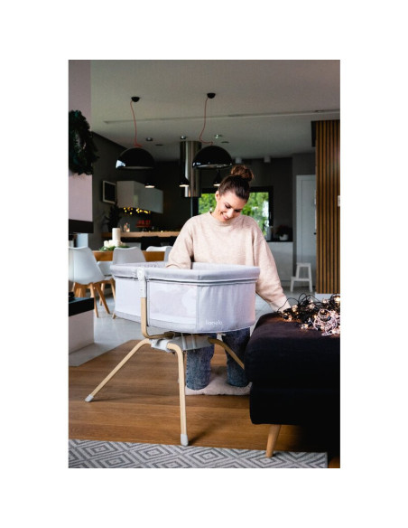 BN-LO-MALIN_EVO_BEIGE_NATURAL,Patut balansoar, Lionelo, Malin Evo, 3 in 1, Pliabil, 0-9 kg, Geanta Transport, Asamblare Rapida, 