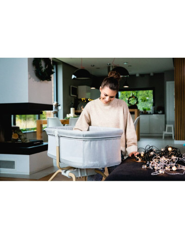 BN-LO-MALIN_EVO_BEIGE_NATURAL,Patut balansoar, Lionelo, Malin Evo, 3 in 1, Pliabil, 0-9 kg, Geanta Transport, Asamblare Rapida, 