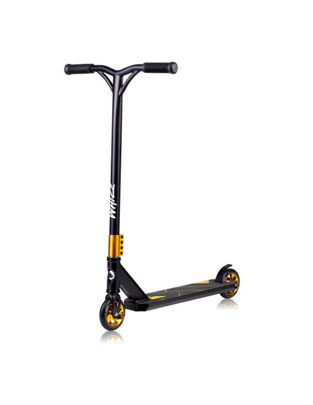 BN-LO-WHIZZ_BLACK_CARBON_YELLOW,Trotineta, Lionelo, Whizz, Pentru Acrobatii, Rulmenti ABEC-9, Sistemul de compresie IHC 9, 20 - 