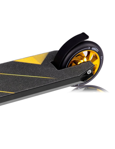 BN-LO-WHIZZ_BLACK_CARBON_YELLOW,Trotineta, Lionelo, Whizz, Pentru Acrobatii, Rulmenti ABEC-9, Sistemul de compresie IHC 9, 20 - 