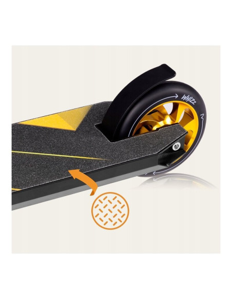 BN-LO-WHIZZ_BLACK_CARBON_YELLOW,Trotineta, Lionelo, Whizz, Pentru Acrobatii, Rulmenti ABEC-9, Sistemul de compresie IHC 9, 20 - 