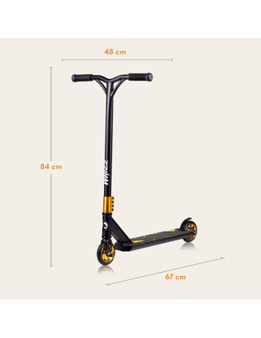 BN-LO-WHIZZ_BLACK_CARBON_YELLOW,Trotineta, Lionelo, Whizz, Pentru Acrobatii, Rulmenti ABEC-9, Sistemul de compresie IHC 9, 20 - 