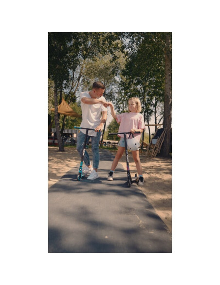 BN-LO-WHIZZ_BLACK_CARBON_YELLOW,Trotineta, Lionelo, Whizz, Pentru Acrobatii, Rulmenti ABEC-9, Sistemul de compresie IHC 9, 20 - 