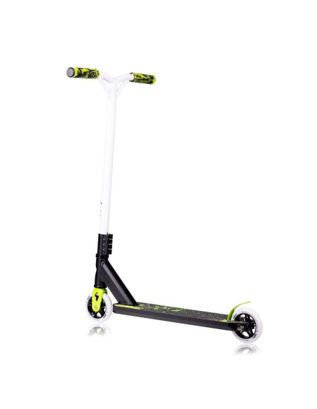 BN-LO-WHIZZ_GREEN_LIME_BLACK,Trotineta, Lionelo, Whizz, Pentru Acrobatii, Rulmenti ABEC-9, Sistemul de compresie IHC 9, 20 - 100