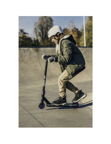 BN-LO-WHIZZ_NEO_BLACK_CARBON_MULTICOLOR,Trotineta, Lionelo, Whizz, Pentru Acrobatii, Rulmenti ABEC-9, Sistemul de compresie IHC 