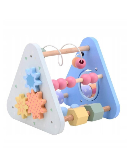BN-80153,Centru de activitati, Joueco, Triunghi, Cu numaratoare, Cu sortator, 12 luni+, Multicolor