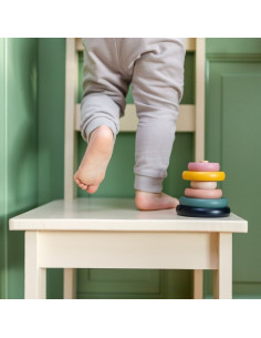 BN-610728,Jucarie de stivuire, Petite&Mars, Turn Orbit Wood of Mars, 10 cm, 36 luni+, Multicolor 2