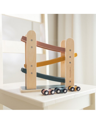 BN-610726,Pista de masini, Petite&Mars, Milky Way Wood of Mars, Cu 3 masinute, 18 luni+, Multicolor