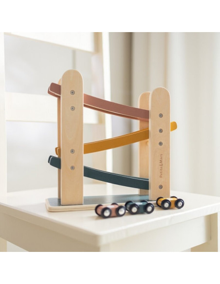 BN-610726,Pista de masini, Petite&Mars, Milky Way Wood of Mars, Cu 3 masinute, 18 luni+, Multicolor