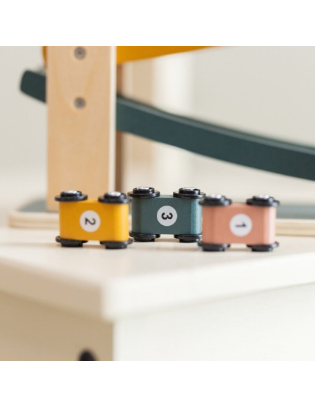 BN-610726,Pista de masini, Petite&Mars, Milky Way Wood of Mars, Cu 3 masinute, 18 luni+, Multicolor