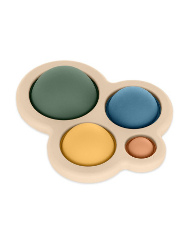 BN-605817,Jucarie senzoriala, Petite&Mars, Chill out, Din silicon, 11 cm, 6 luni+, Verde