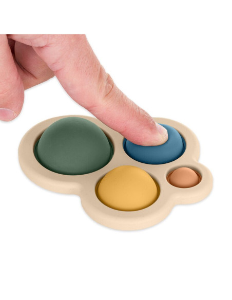 BN-605817,Jucarie senzoriala, Petite&Mars, Chill out, Din silicon, 11 cm, 6 luni+, Verde