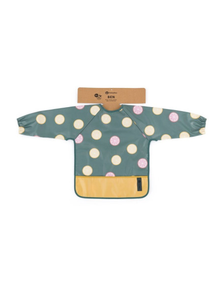 BN-413745,Baveta impermeabila, Petite&Mars, Cu maneci lungi, Usor de curatat, inchidere prin velcro, Dimensiune 38x42 cm, 24 lun BN-413745,Baveta impermeabila, Petite&Mars, Cu maneci lungi, Usor de curatat, inchidere prin velcro, Dimensiune 38x42 cm, 24 lun