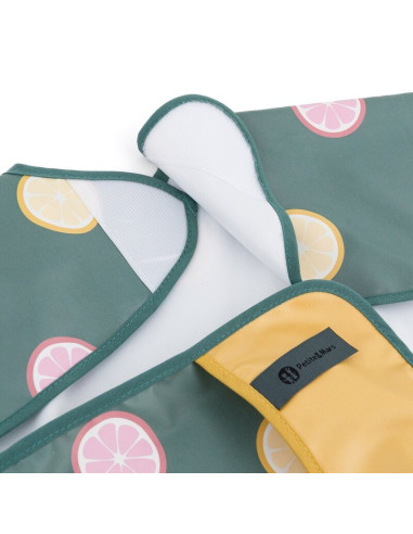 BN-413745,Baveta impermeabila, Petite&Mars, Cu maneci lungi, Usor de curatat, inchidere prin velcro, Dimensiune 38x42 cm, 24 lun BN-413745,Baveta impermeabila, Petite&Mars, Cu maneci lungi, Usor de curatat, inchidere prin velcro, Dimensiune 38x42 cm, 24 lun