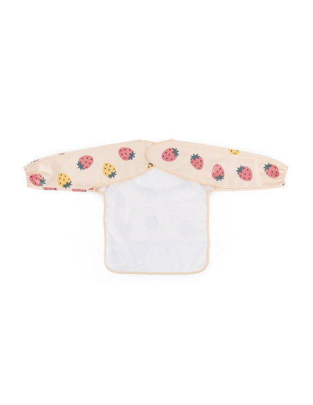 BN-413744,Baveta impermeabila, Petite&Mars, Cu maneci lungi, Usor de curatat, inchidere prin velcro, Dimensiune 38x42 cm, 24 lun