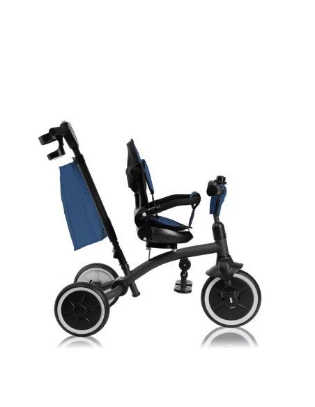 BN-LO-TRIS_PLUS_BLUE_DENIM,Tricicleta copii, Lionelo, Tris Plus, Ultrapliabila, Multifunctionala, Pana la 25 kg, Inclinare spata