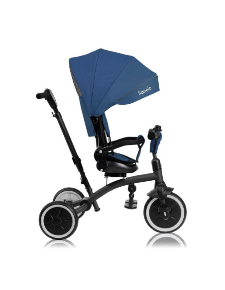 BN-LO-TRIS_PLUS_BLUE_DENIM,Tricicleta copii, Lionelo, Tris Plus, Ultrapliabila, Multifunctionala, Pana la 25 kg, Inclinare spata
