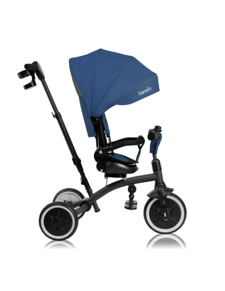BN-LO-TRIS_PLUS_BLUE_DENIM,Tricicleta copii, Lionelo, Tris Plus, Ultrapliabila, Multifunctionala, Pana la 25 kg, Inclinare spata