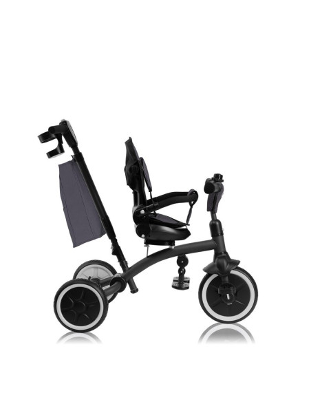 BN-LO-TRIS_PLUS_GREY_STONE,Tricicleta copii, Lionelo, Tris Plus, Ultrapliabila, Multifunctionala, Pana la 25 kg, Inclinare spata