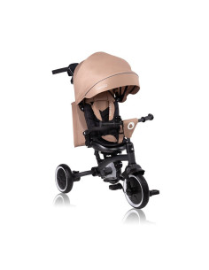 BN-LO-TRIS_PLUS_BEIGE_SAND,Tricicleta copii, Lionelo, Tris Plus, Ultrapliabila, Multifunctionala, Pana la 25 kg, Inclinare spata 2