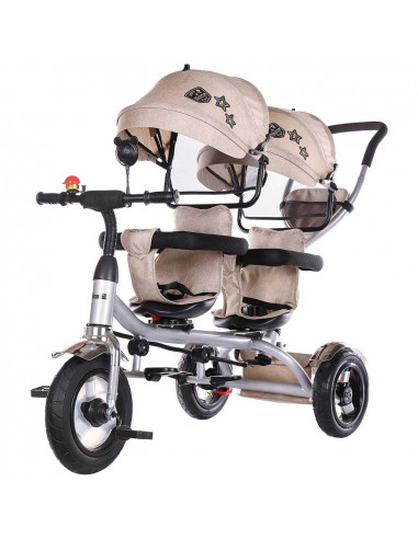 Tricicleta gemeni Chipolino 2Play mocca,TRK2P0201MO