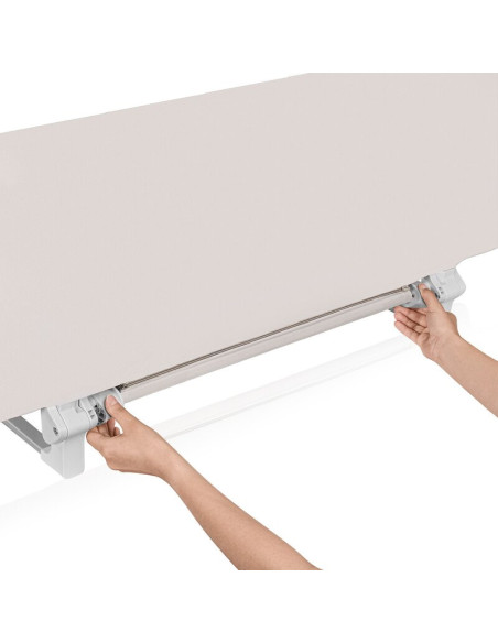 BN-LO-LORA_XL_BEIGE_SAND,Bariera de protectie pentru pat, Lionelo, Lora XL, Pliabila, Sistem de blocare StandSafe, Geanta de tra