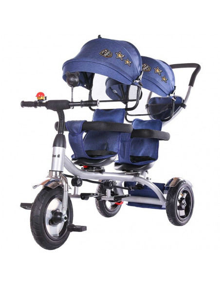 Tricicleta gemeni Chipolino 2Play navy,TRK2P0202NA