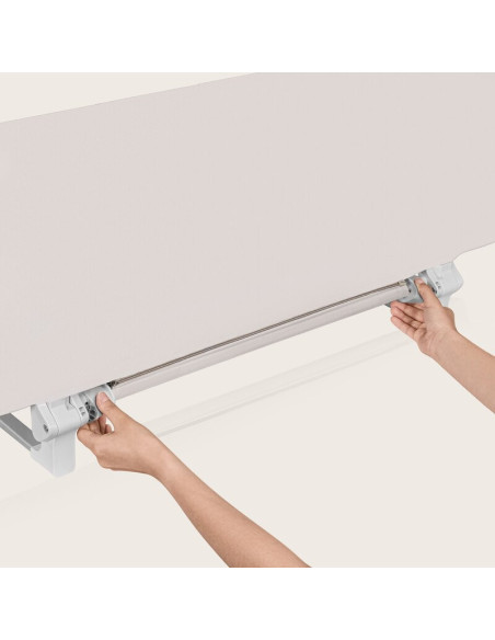 BN-LO-LORA_XL_BEIGE_SAND,Bariera de protectie pentru pat, Lionelo, Lora XL, Pliabila, Sistem de blocare StandSafe, Geanta de tra