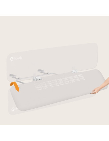 BN-LO-LORA_XL_BEIGE_SAND,Bariera de protectie pentru pat, Lionelo, Lora XL, Pliabila, Sistem de blocare StandSafe, Geanta de tra