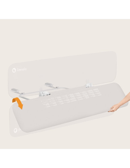 BN-LO-LORA_XL_BEIGE_SAND,Bariera de protectie pentru pat, Lionelo, Lora XL, Pliabila, Sistem de blocare StandSafe, Geanta de tra