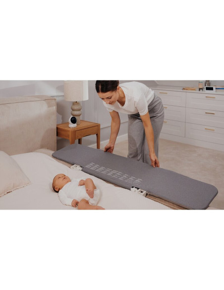 BN-LO-LORA_XL_BEIGE_SAND,Bariera de protectie pentru pat, Lionelo, Lora XL, Pliabila, Sistem de blocare StandSafe, Geanta de tra