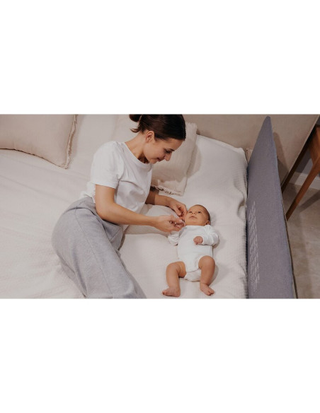 BN-LO-LORA_XL_BEIGE_SAND,Bariera de protectie pentru pat, Lionelo, Lora XL, Pliabila, Sistem de blocare StandSafe, Geanta de tra